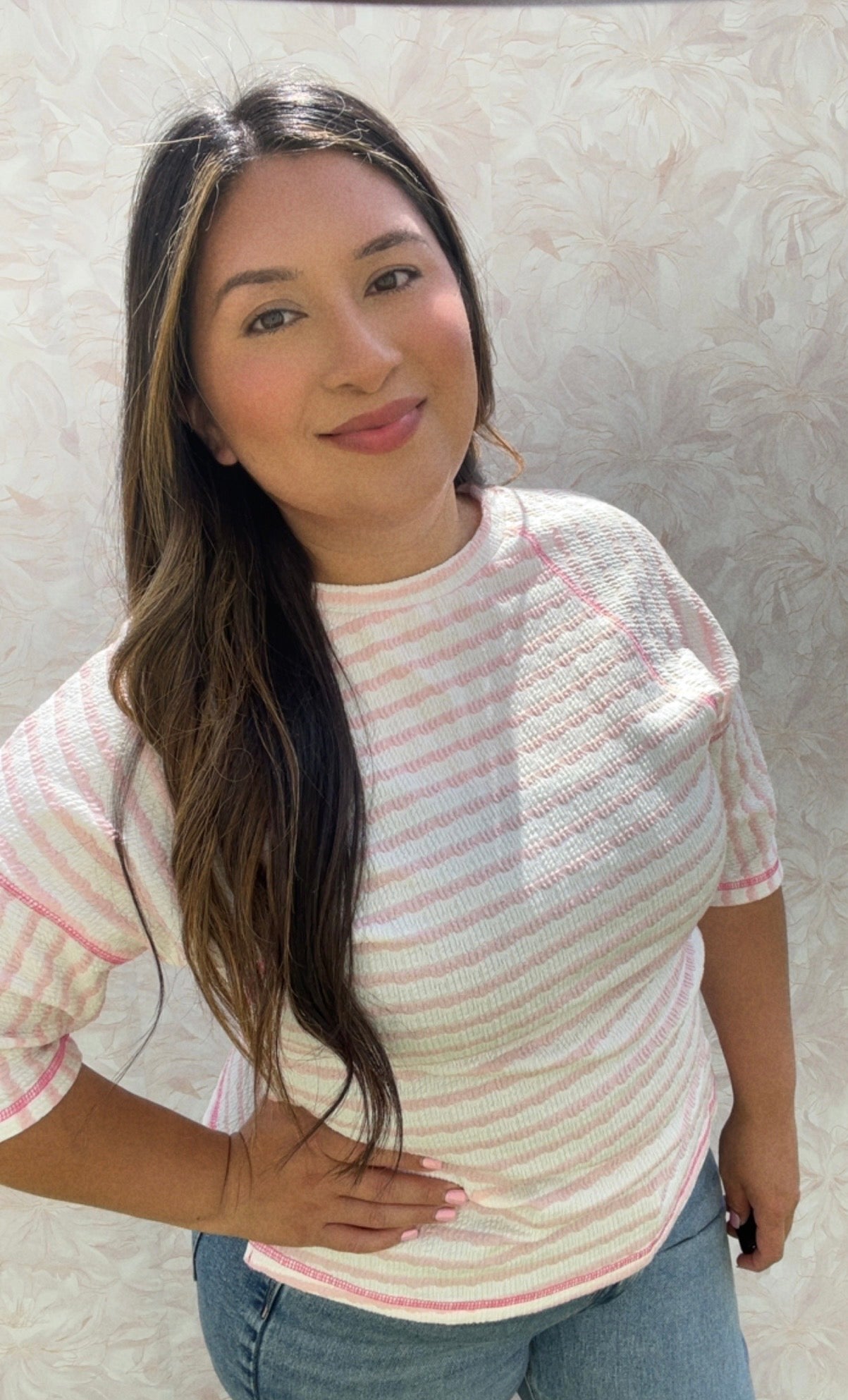 STRIPED KNIT TOP