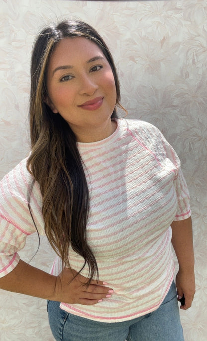 STRIPED KNIT TOP
