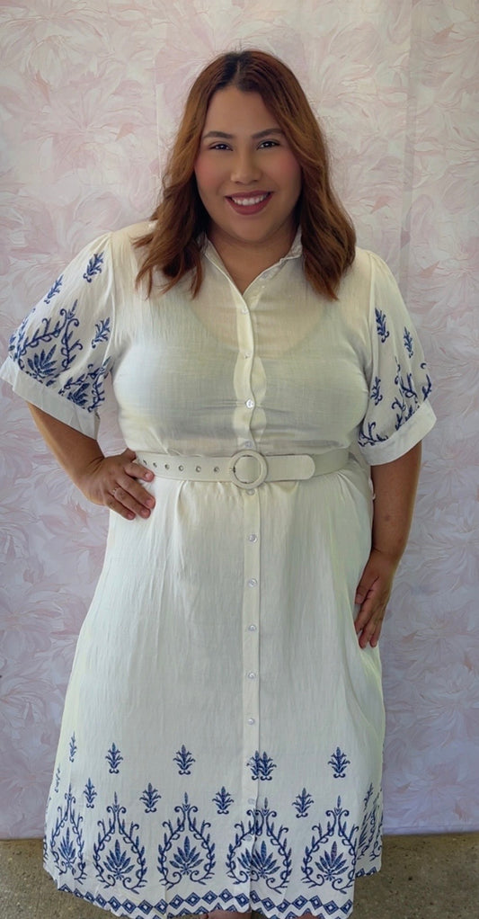White Summer Midi Dress