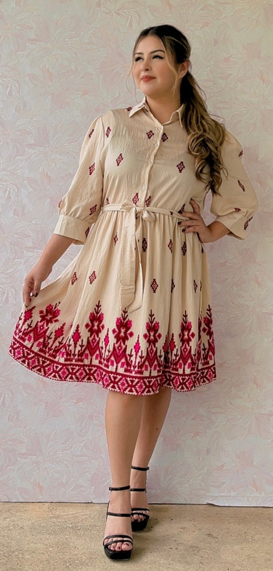 Graphic Print Short Dress